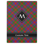 Clan MacGowan Tartan Klemmbrett (Rückseite)