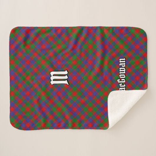 Clan MacGowan Tartan Sherpadecke (Vorderseite (Horizontal))