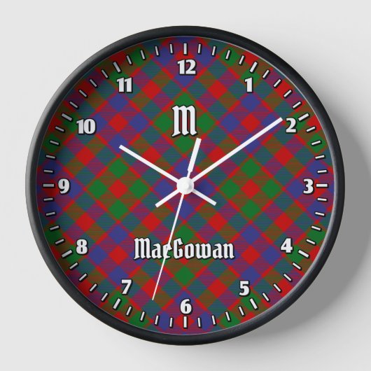 Clan MacGowan Tartan Uhr (Vorderseite)
