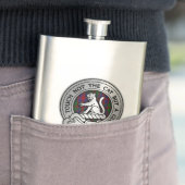 Clan MacGowan Wappen & Tartan Flachmann (Beispiel)