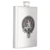 Clan MacGowan Wappen & Tartan Flachmann (Rechts)