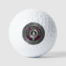 Clan MacGowan Wappen & Tartan Knot Golfball