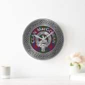 Clan MacGowan Wappen & Tartan Knot Große Wanduhr (Zuhause)