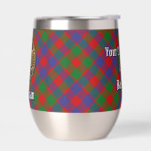 Clan MacGowan Wappen über Tartan (Links)