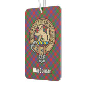 Clan MacGowan Wappen über Tartan Autolufterfrischer (Links)
