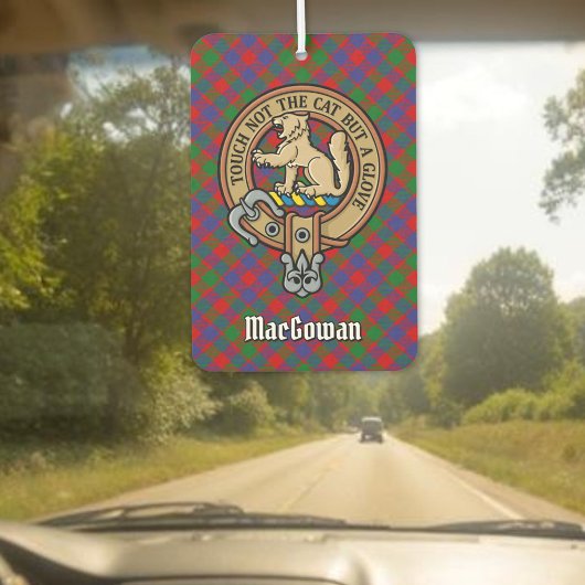 Clan MacGowan Wappen über Tartan Autolufterfrischer