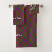 Clan MacGowan Wappen über Tartan Badhandtuch Set (Insitu)