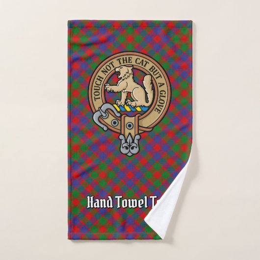 Clan MacGowan Wappen über Tartan Badhandtuch Set (Handtuch)