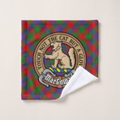 Clan MacGowan Wappen über Tartan Badhandtuch Set (Waschlappen)