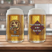 Clan MacGowan Wappen über Tartan Dosenglas