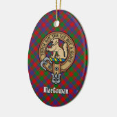 Clan MacGowan Wappen über Tartan Keramik Ornament (Links)