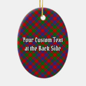 Clan MacGowan Wappen über Tartan Keramik Ornament (Hinten)