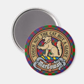 Clan MacGowan Wappen über Tartan Magnet (Vorderseite/Rückseite)