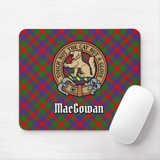 Clan MacGowan Wappen über Tartan Mousepad (Mit Mouse)