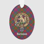 Clan MacGowan Wappen über Tartan Ornament (Vorderseite)