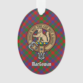 Clan MacGowan Wappen über Tartan Ornament