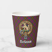 Clan MacGowan Wappen über Tartan Pappbecher (Vorderseite)