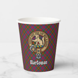 Clan MacGowan Wappen über Tartan Pappbecher