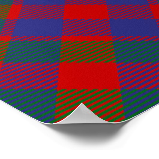 Clan MacGowan Wappen über Tartan Poster (Ecke)