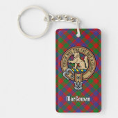 Clan MacGowan Wappen über Tartan Schlüsselanhänger (Vorderseite)
