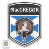 Clan MacGregor (Bearbeiten) Wappen & Tartan Salrei Aufkleber (Vorderseite)