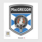 Clan MacGregor (Bearbeiten) Wappen & Tartan Salrei Aufkleber (Blatt)