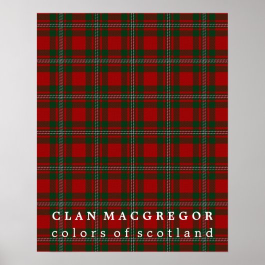 Clan MacGregor Colors of Scotland Tartan Poster (Vorne)