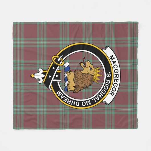 Clan MacGregor Jagd Altes Tartan Kariert Fleecedecke (Vorderseite (Horizontal))