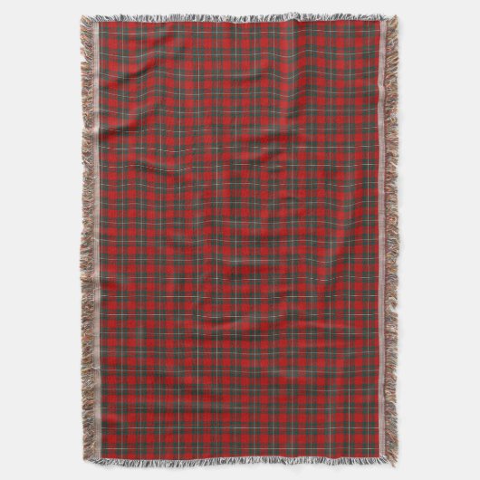 Clan MacGregor Red and Forest Green Tartan Decke (Vorderseite Vertikal)