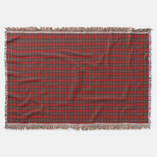 Clan MacGregor Red and Forest Green Tartan Decke (Vorderseite)
