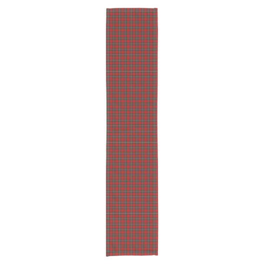 Clan MacGregor Red and Forest Green Tartan Kurzer Tischläufer (Vorderseite)