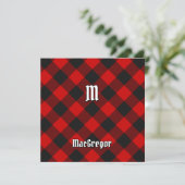 Clan MacGregor Rob Roy Tartan Einladung (Stehend Vorderseite)