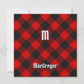 Clan MacGregor Rob Roy Tartan Einladung (Vorderseite)