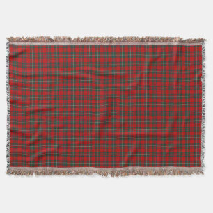 Clan MacGregor Rot und Waldgrün Tartan Decke