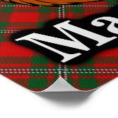 Clan MacGregor Scottish Tartan Poster (Ecke)