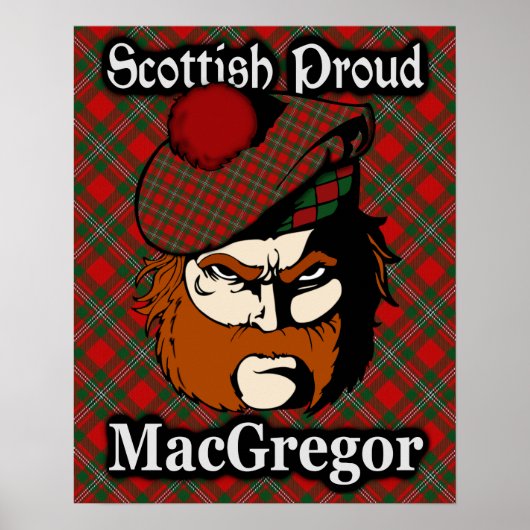 Clan MacGregor Scottish Tartan Poster (Vorne)