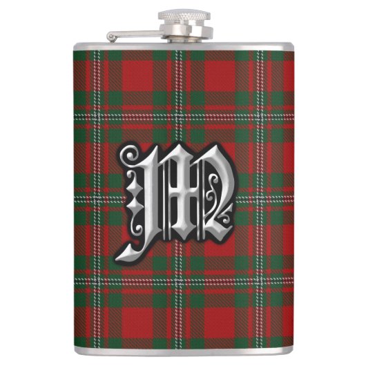 Clan MacGregor Tartan-alte Schottland-Flasche Flachmann (Vorderseite)