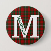 Clan MacGregor Tartan Kariert Custom Button (Vorderseite)