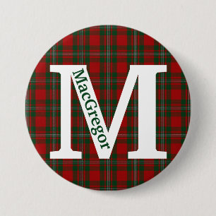 Clan MacGregor Tartan Kariert Custom Button