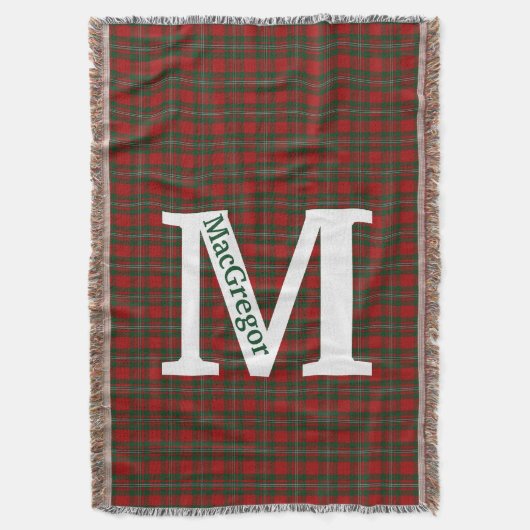 Clan MacGregor Tartan Kariert Custom Decke (Vorderseite Vertikal)