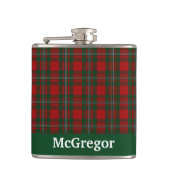 Clan MacGregor Tartan Kariert Custom Flachmann (Vorderseite)