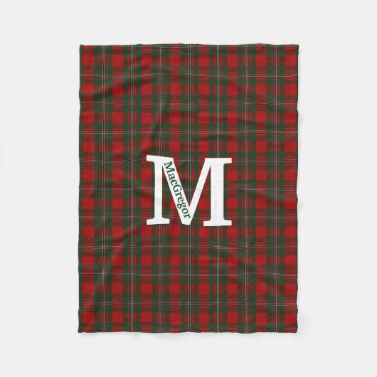 Clan MacGregor Tartan Kariert Custom Fleecedecke (Vorderseite)