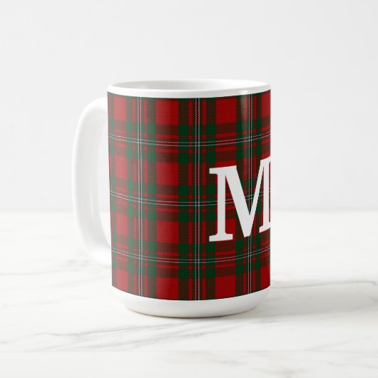 Clan MacGregor Tartan Kariert Custom Kaffeetasse (Vorderseite Links)