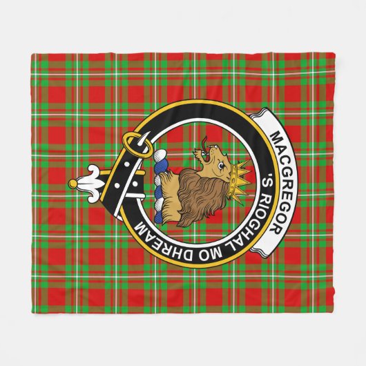 Clan MacGregor Tartan Kariert Fleecedecke (Vorderseite (Horizontal))