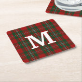 Clan MacGregor Tartan Kariert Mit Monogramm Rechteckiger Pappuntersetzer (angewinkelt)