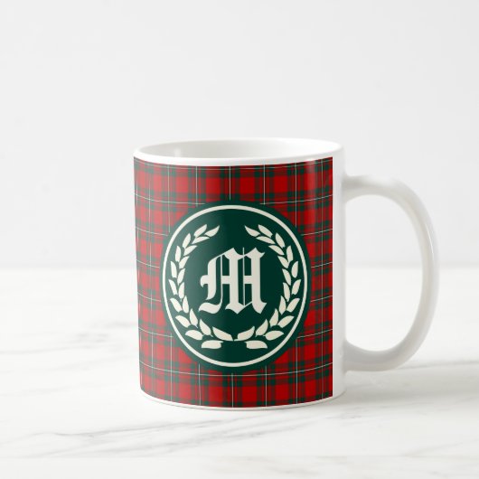 Clan MacGregor Tartan Monogramm Kaffeetasse (Rechts)