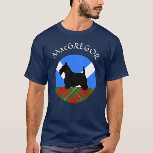 Clan MacGregor Tartan & Scottie T - Shirt (Vorderseite)