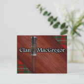 Clan MacGregor Tartan Sgian Dubh Blade Postkarte (Stehend Vorderseite)