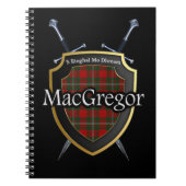 Clan MacGregor Tartan Shield & Schwerter Notizblock (Vorderseite)
