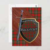 Clan MacGregor Tartan Sword & Shield Postkarte (Vorne/Hinten)